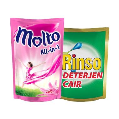 Jual Paket Hemat Cuci Baju 02 - Rinso Anti Noda Cair [800