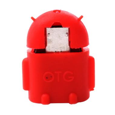 OTG Android Robot Pink USB Adapter