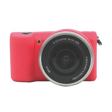 Silicone Case For Sony Alpha Mirrorless A5000 or A5100 - Pink