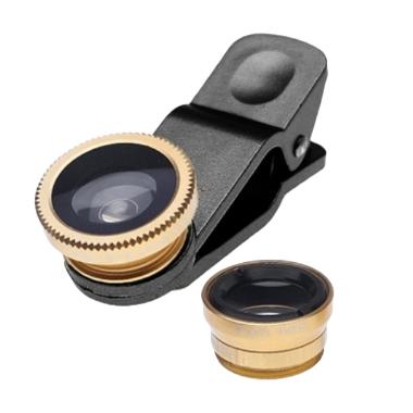 Universal 3 in 1 Gold Lens Fish Eye Clip