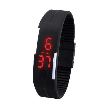 Jual Universal LED Watch Hitam Jam Tangan Pria Online 