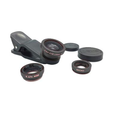 SP Super Wide 3 in 1 Hitam Clip Lens Fish Eye