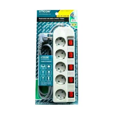 Uticon Stop Kontak 5 Lobang Switch -