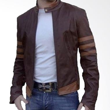 Jaket Pria Kulit Sintetis Wolverine Coklat