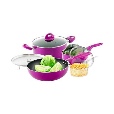 Vicenza Cookware V-817 Set Panci - Ungu