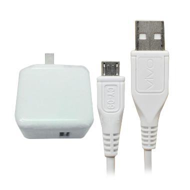 Vivo Original Travel Charger - White + Cable Vivo USB putih