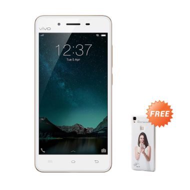Vivo V3 Smartphone - Gold [32GB/ 3GB] + Free Speaker Vivo + Agnez Mo Phone Case