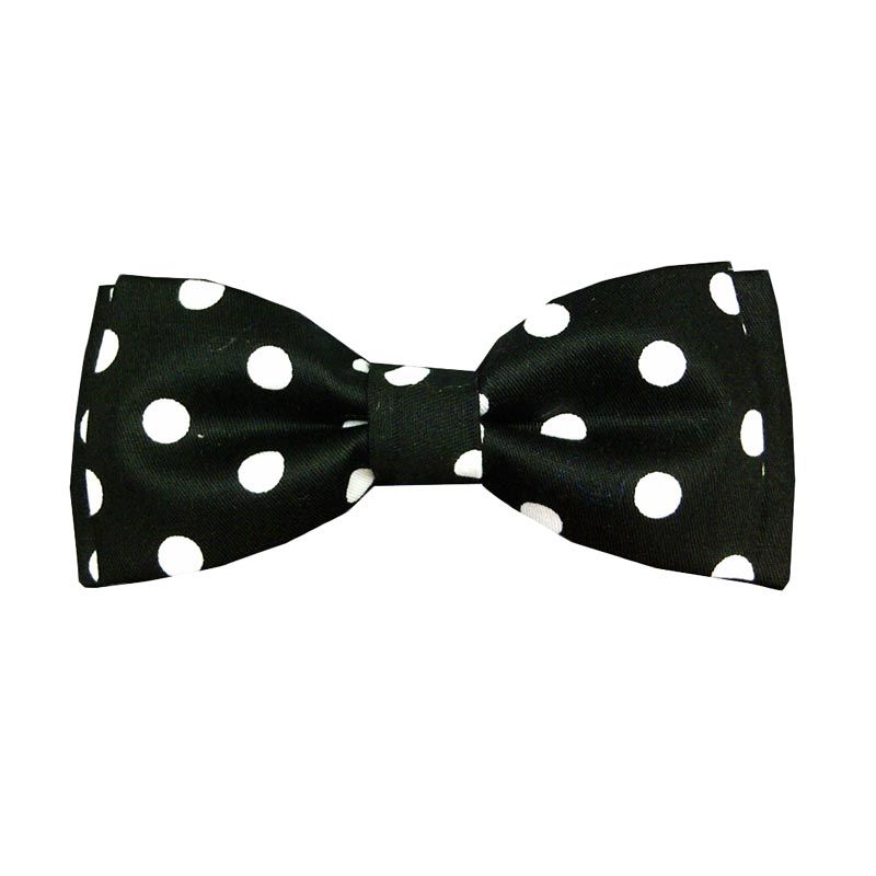 VM Polkadot Hitam Dasi Kupu-kupu