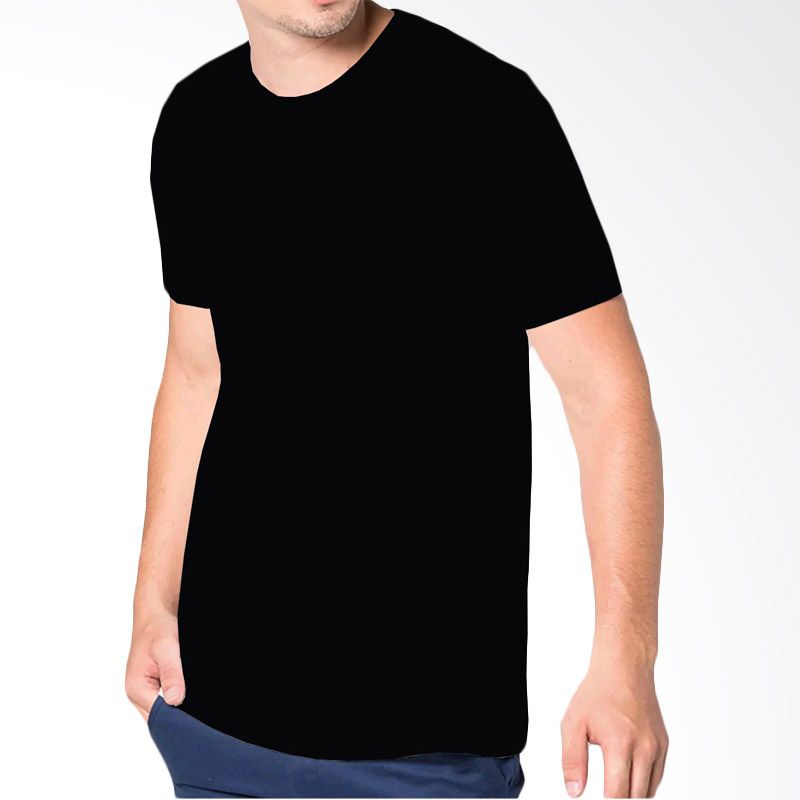 VM Polos O Neck Simple Black Kaos P ...