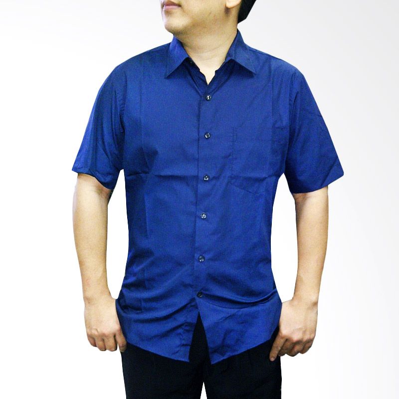 Model Baju  Kemeja  Pria Warna Biru  Dongker Kumpulan Model 