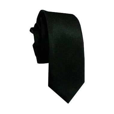 VM Polos Bintik Slim Hitam Dasi [2 Inch] Semua Ukuran Black-Black