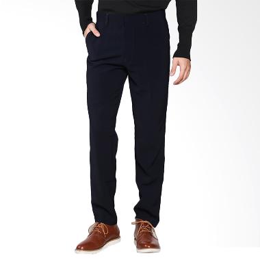VM Formal Polos Reguler Slim Celana Panjang Pria - Navy Blue