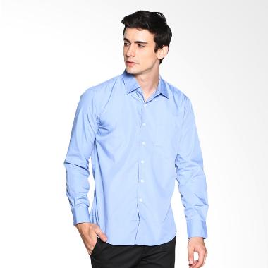 VM Polos Panjang Slimfit Kemeja Pria - Soft Blue M Blue Sky