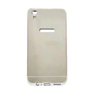 VR Bumper Mirror Alumunium Metal Sliding Hardcase Casing for Oppo F1 Plus R9 - Silver