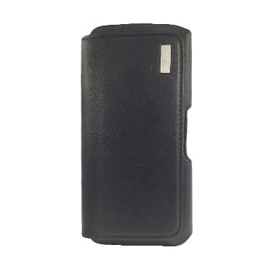 Wellcomm Universal KFA Leather Hitam Casing for Smartphone 5.5 Inch