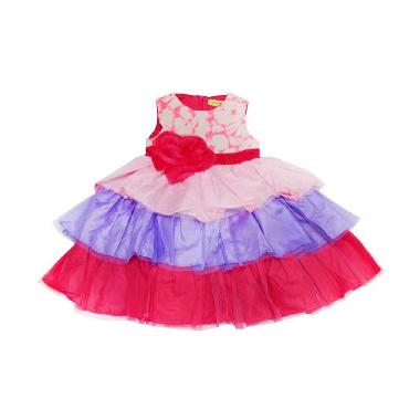 Wonderland Tutu Rainbow Dress Anak - Pink