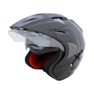 Jual WTO Helmet Pro-Sight Hitam Helm Open Face + Free 