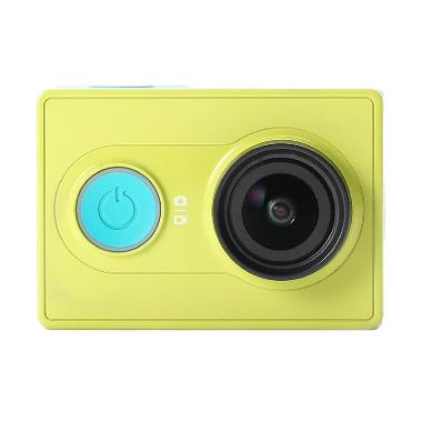 Xiaomi Yi Green Action Camera + Memory 16 GB & Lens Cap