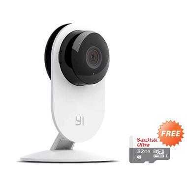 Xiaomi Yi IP Camera CCTV [ HD/WiFi/Night Version] + Free Memory Sandisk Ultra 32GB