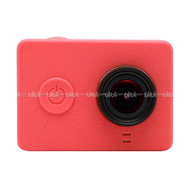 Xiaomi Yi Merah Silicone Case and Lens Cap