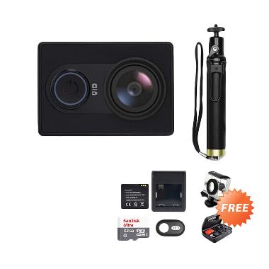 Xiaomi Yi Travel Edition Action Kamera - Hitam [16 MP/Sony Cmos] + Free Aksessories Kamera