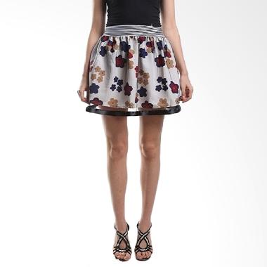 Yuka Fashion 2015145 Rok Fashion Wanita Korea Bunga Merah
