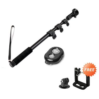 Yunteng YT-188 Monopod with Bluetooth Shutter + Gopro Tripod Adapter