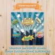Jual Spanduk Backdrop Pesta Ulang Tahun Anak Tema Comic City di Seller