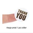 Jual Stiker label Thank You Warna Putih Gold Buat Paket/Souvenir