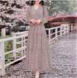 Promo Gaun Panjang Shalma Gaun Gaya Korea Gaun Motif Bunga Korean Style