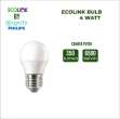 Promo BELI 5 GRATIS 1 ( PAKET 6 PCS ) ECOLINK LAMPU LED BULB BOHLAM 4 w