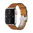 fauve barenia leather single tour deployment buckle
