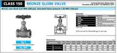 Promo Stop Kran Globe Valve Steam 1 1/4 inch Kitz Class 150 Bronze Fig