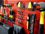 Promo Wall Control Pegboard Rack Horizontal Metal Pegboard Garage Tool Stora Diskon 23% di
